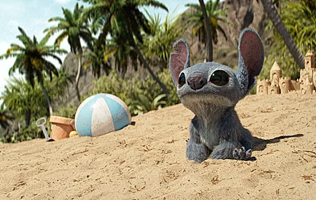 相机宝贝 史迪奇 角色 设计 数字艺术 CGI 沙滩 4K壁纸